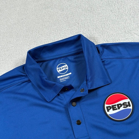 Pepsi Other - PEPSI PVC Logo Patch Employee Performance Polo Blue Work Uniform Mens Large